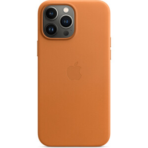 фото Кожаный чехол apple magsafe для iphone 13 pro max золотистая охра (mm1l3ze/a)