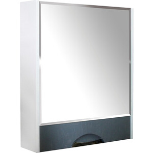 Зеркальный шкаф Mixline Байкал 60 белый/серый (4640030869602) шкаф купе 2 х дв байкал 2 стл 268 12 1774 дуб феррара белый глянец