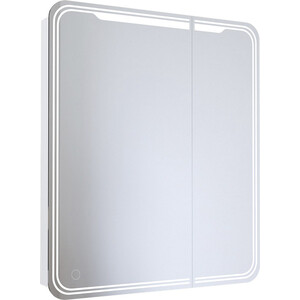 Зеркальный шкаф Mixline Виктория 70х80 2 створки, левый с подсветкой, сенсор (4620077043715) зеркало mixline виктория 70х80 с подсветкой сенсор 4620077043630