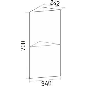 Зеркальный шкаф Mixline Кварц 34х70 угловой, белый (4640030869916) Кварц 34х70 угловой, белый (4640030869916) - фото 2