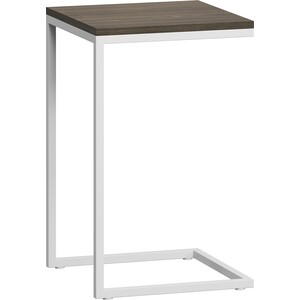 фото Loftyhome стол приставной бервин серый с белым основанием