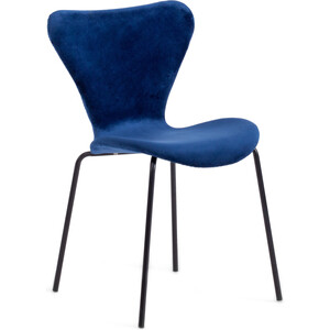 фото Стул tetchair jacobsen soft (mod dc 103) металл/флок 59x45,5x84,5 синий