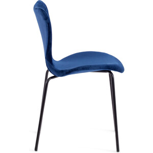 фото Стул tetchair jacobsen soft (mod dc 103) металл/флок 59x45,5x84,5 синий