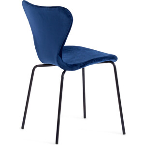 фото Стул tetchair jacobsen soft (mod dc 103) металл/флок 59x45,5x84,5 синий