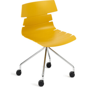 Стул офисный TetChair Hansen (mod. 606-1) пластик/металл 50х51х81 оранжевый/хром стул tetchair genius mod 75 ножки серебристый сиденье красный