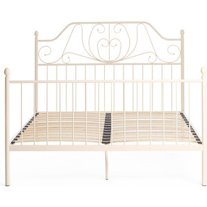 Кровать TetChair Eric Wood slat base металл 160x200 (Queen bed) белый (butter white) Eric Wood slat base металл 160x200 (Queen bed) белый (butter white) - фото 2