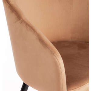 Кресло TetChair La fontain (mod. 004) вельвет / металл 60x57x84 коричневый (HLR11) / черный