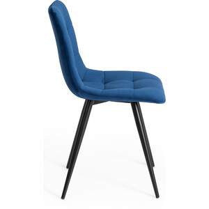 фото Стул tetchair chilly (mod. 7095) ткань / металл 45x53x88 синий barkhat 29 / черный