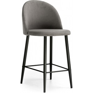Woodville Амизуре темно-серый/черный матовый барный стул седа велюр темно серый