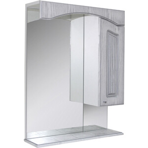 Зеркало-шкаф Mixline Крит 60 патина серебро (4640030866687) зеркало с полкой mixline людвиг 105х70 белое патина серебро 4640030867523