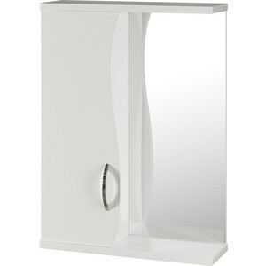 Зеркало-шкаф Mixline Муссон 50х70 левый, белый (4640030867691) зеркало шкаф emmy милли 50х70 универсальный белый mel50unbel