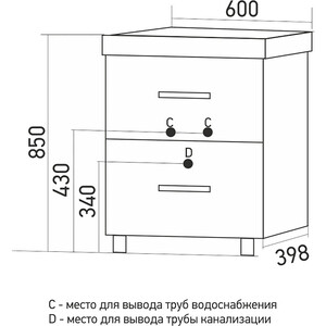 Тумба под телевизор 60х40