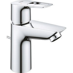 фото Смеситель для раковины grohe bauloop с донным клапаном, хром (23877001)