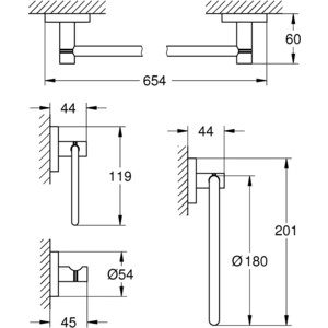 фото Набор аксессуаров grohe essentials 4 в 1 master bathroom (40823001)