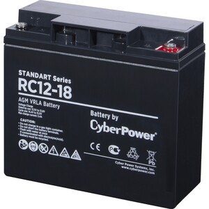 Аккумуляторная батарея CyberPower Battery Standart series RC 12-18 (RC 12-18) аккумуляторная батарея cyberpower battery standart series rc 12 18 rc 12 18