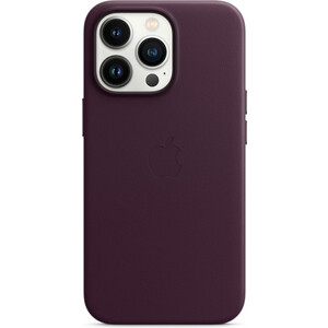 фото Чехол apple iphone 13 pro leather case with magsafe - dark cherry (mm1a3ze/a)