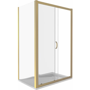 фото Душевой уголок good door jazz wtw+sp 110x80 прозрачный, золото