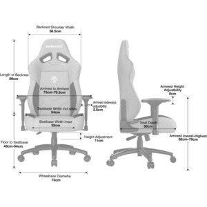 фото Премиум игровое кресло andaseat anda seat t compact серый тканевое