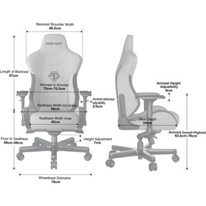 фото Премиум игровое кресло andaseat anda seat t-pro 2 черный тканевое