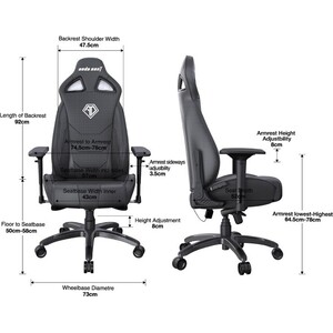 фото Премиум игровое кресло andaseat anda seat throne черный