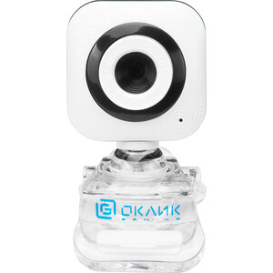Камера Oklick OK-C8812 белый 0.3Mpix (640x480) USB2.0 с микрофоном (OK-C8812) камера web oklick ok c013fh 2mpix 1920x1080 usb2 0 с микрофоном ok c013fh
