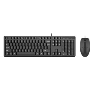 Комплект (клавиатура+мышь) A4Tech KK-3330 клав:черный мышь:черный USB (KK-3330 USB (BLACK)) игровая клавиатура razer ornata v3 black usb механическо мембранная подсветка rz03 04460800 r3r1