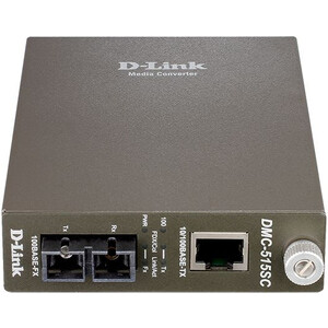 Медиаконвертер D-Link DMC-515SC/D DMC-515SC/D7A 1x10/100Base-TX 1x100Base-FX SC 15km (DMC-515SC/D7A) медиаконвертер d link dmc 1910t a9a
