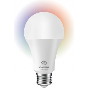 Умная лампа Digma DiLight E27 N1 RGB E27 8Вт 800lm Wi-Fi (E27 N1 RGB) DiLight E27 N1 RGB E27 8Вт 800lm Wi-Fi (E27 N1 RGB) - фото 1