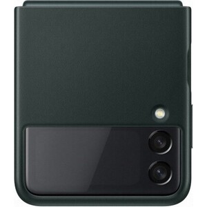 фото Чехол (клип-кейс) samsung для samsung galaxy z flip3 leather cover зеленый (ef-vf711lgegru)