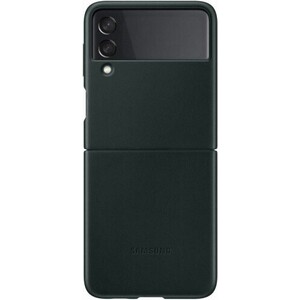 фото Чехол (клип-кейс) samsung для samsung galaxy z flip3 leather cover зеленый (ef-vf711lgegru)