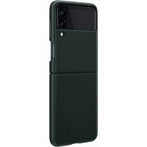 фото Чехол (клип-кейс) samsung для samsung galaxy z flip3 leather cover зеленый (ef-vf711lgegru)