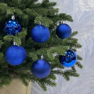 Набор елочных шаров House of Seasons d 6 см 30 шт., синий в прозрачной упаковке - фото 3