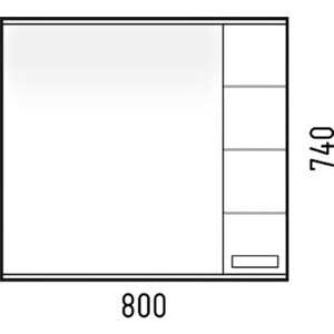 фото Шкаф-зеркало corozo денвер 80 с подсветкой (sd-00000532)