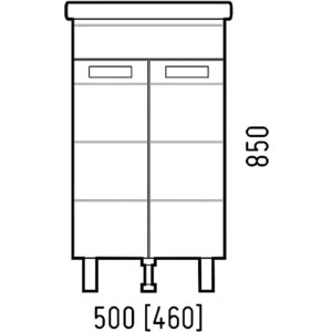 Тумба с раковиной Corozo Денвер 50 (SD-00000529, S-UM-COM50/1-w)