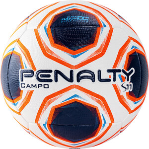 фото Мяч футбольный penalty bola campo s11 r2 xxi, 5213071190-u, р. 5, бело-черно-оранжевый