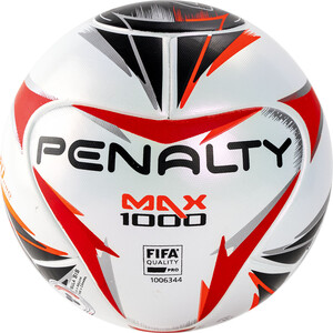 фото Мяч футзальный penalty bola futsal max 1000, 5415911170-u, р. 4, fifa pro, бело-красно-черный