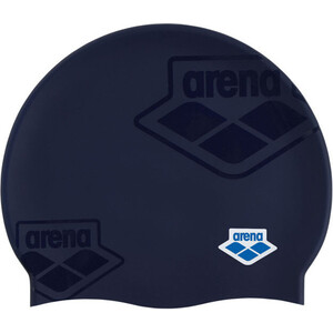 фото Шапочка для плавания arena team stripe cap, 001463103, темно-синий, силикон