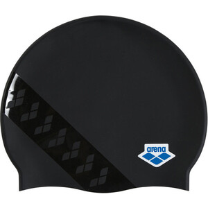 фото Шапочка для плавания arena team stripe cap, 001463105, черный, силикон