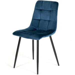 фото Стул tetchair chilly (mod. 7094) металл/вельвет синий/черный g062-48