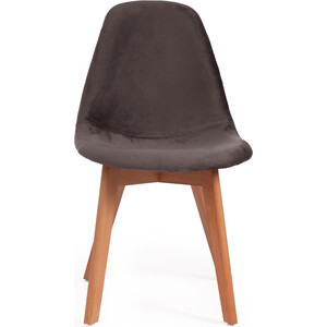 Стул TetChair Secret De Maison Cindy Soft (mod. C1021F1) вельвет/дерево серый (HLR 24) натуральный кресло tetchair livorno mod 1602 металл ткань серый вельвет