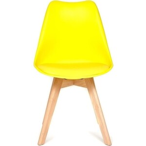 Стул TetChair Secret De Maison Tulip (mod. 73) дерево/пластик/ПУ желтый стул tetchair tulip iron chair mod ec 123 металл пластик голубой