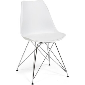 фото Стул tetchair tulip iron chair (mod.ec-123) металл/пластик white (белый)