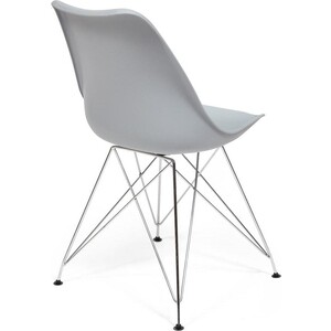 фото Стул tetchair tulip iron chair (mod.ec-123) металл/пластик серый