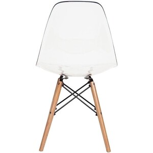 фото Стул tetchair secret de maison cindy (eames) (mod. 001) / 1 шт. в упаковке \ дерево береза/металл/сиденье пластик прозрачный /transparent