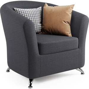 Кресло Шарм-Дизайн Евро серая рогожка кровать шарм дизайн премиум 100 серая рогожка и белая экокожа