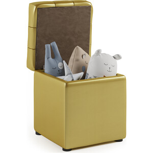 Шарм-Дизайн Пуф Квадро с ящиком золотая экокожа пуф шарм дизайн квадро фисташковый