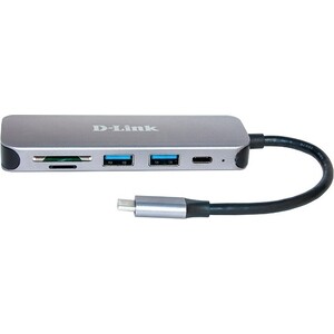 Концентратор D-Link с 2 портами USB 3.0, 1 портом USB Type-C, слотами для карт SD и microSD и разъемом USB Type-C (DUB-2325/A1A) кардридер homan cfexpress reader type a single slot 10гб с hmcfa001