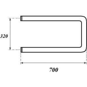 Полотенцесушитель водяной Point 700х350 П-образный, хром (PN35337)
