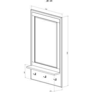 фото Зеркало compass дримстар дс-41 белое дерево