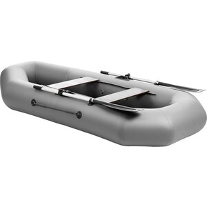 Лодка надувная Тонар Шкипер А260 надувное дно серый - фото 3